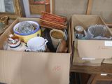 a box full of assorted items sitting on a table