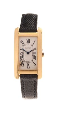 an image of a gold and black watch with roman numerals
