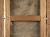 an old wooden window with a glass pane on the outside