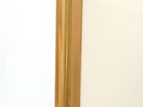 a close up of a lamp with a white shade on it