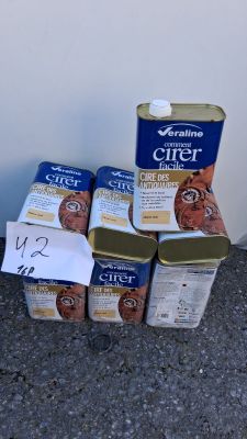 Lot de 16 bidons de cire pour bois de la marque Veraline, Ci…