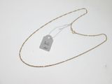 a close up of a necklace with a tag attached to it