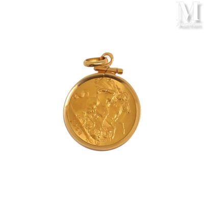 une image représentant une pièce d'or sur laquelle figure le portrait d'une femme