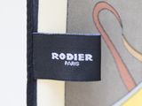 a close up of a label on a tie