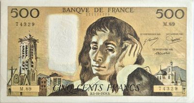 500 francs Pascal 5/10/1978, SUP