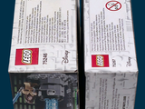 two boxes of legos that are sitting on a table