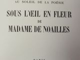 an open book with a black and white title on it