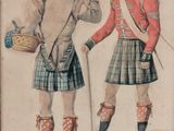 two men in kilts and tartans standing next to each other