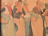 a picture of a painting of a group of people