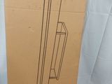 the box is open and ready to be used as a tv stand