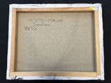 an old picture frame with a message written on it
