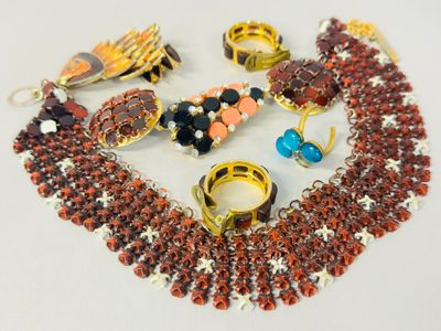 an assortment of jewelry including rings, bracelets, and rings