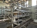 a large room with a lot of shelves in it