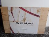 a box of wine that is sitting on a table