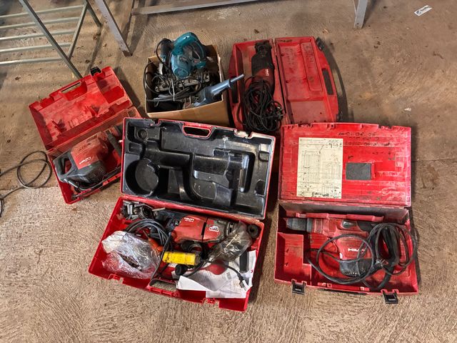 Lot d’électroportatifs HILTI HS, ne démarre pas et d’autres marqu...