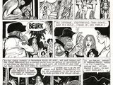 a black and white comic strip with an image of a man and a woman