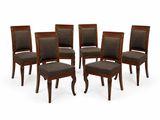 set of six dining chairs with upholstered upholstered seats