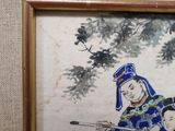 a picture of a painting on the wall of a room