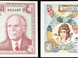 deux billets de banque différents sur lesquels figurent respectivement l'image d'un homme et celle d'une femme