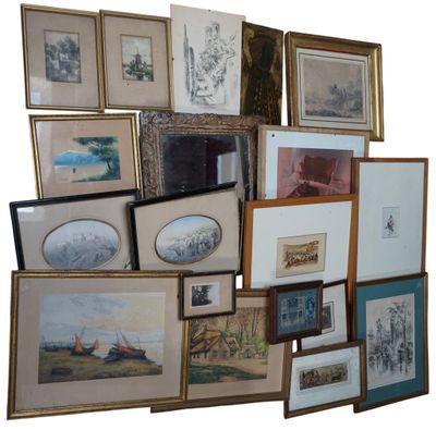 Lot de GRAVURES 20 x 30 cm environ. - Photo 1