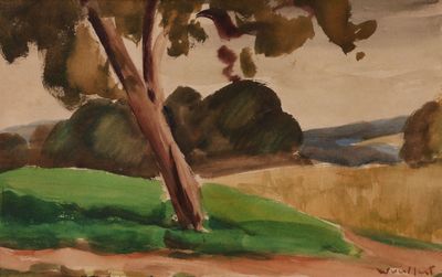 Marius WOULFART (1905-1991). Paysage.