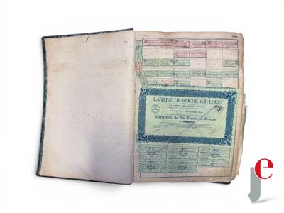 an old book that has a certificate on it
