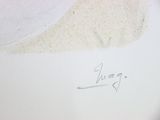 a white plate with a drawing of a bird on it