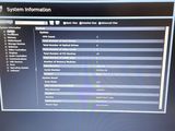 a laptop that has a screen showing information on it