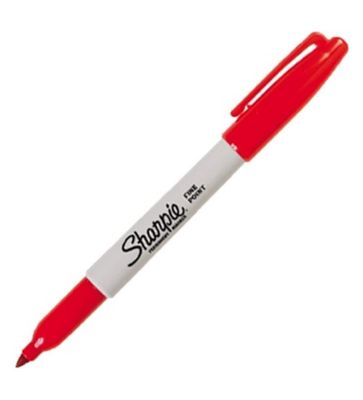 SHARPIE - Marqueur permanent - Pointe fine - Encre rouge ind…