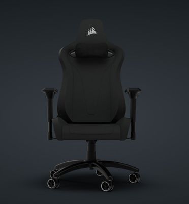 Fauteuil gaming TC200 – Tissu doux – Noir/noir/ La première photo est  - Photo 1