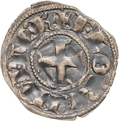 a silver coin with an image of a horse on it