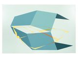 une illustration bleue et jaune représentant une boîte sur laquelle figure un oiseau