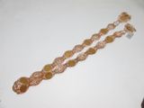 bracelet plaqué or avec des perles de couleur or et un fermoir