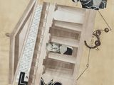 une image représentant un collage d'un bâtiment sur lequel figure une horloge