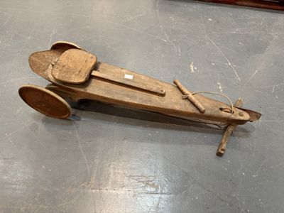 ancienne trottinette à poulie AUTOSKIFF, à siège coulissant,…