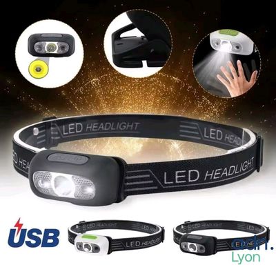 Lot de 10 lampes frontales rechargeables, idéal pour la pêch…