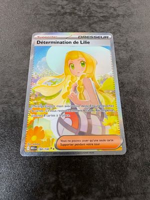 a close up of a pokemon card on a table