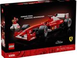 une boîte de Lego contenant une voiture de course rouge