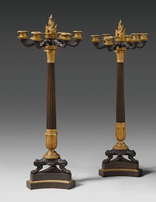 a pair of louis ii gilet candlesticks