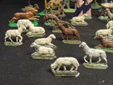 a lot of figurines of animals that are on a table