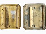 pair of antique brass door handles from the early 20th century