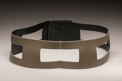 PEIN-SUD - CEINTURE ajourée en agneau doublé croute de cuir …