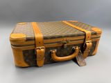 louis vuitton monograme suitcase with leather handles