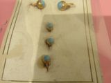 une photo d'une vitrine contenant une paire de boucles d'oreilles