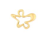 a gold plated metal charm with a star shaped design