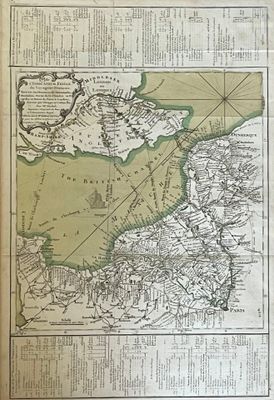 une vieille carte de New York et de la ville de New York, aux États-Unis