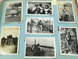 an old photo of a book with pictures of people on it