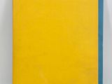 an image of a yellow and blue book on a white surface