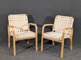 paire de fauteuils « sling » tressés de style « mid-century modern », fauteuils tressés de style « mid-century modern », fauteuils tressés de style « mid-century modern », fauteuils tressés de style « mid-century modern »