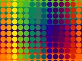 an image of a colorful background with circles and dots